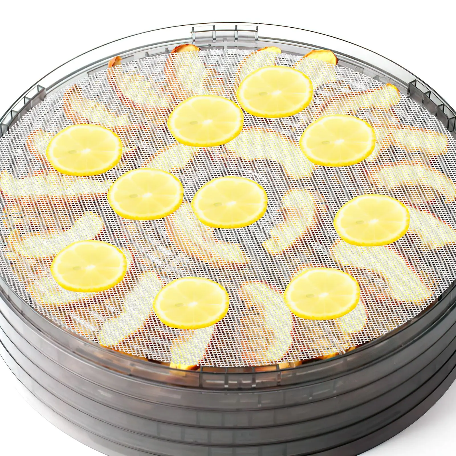 3pcs Round Food Dryer Dehydrator Mat Silicone Dehydrator Sheets Food Dryer Mats Fruit Drying Liners Reusable Freeze Mat