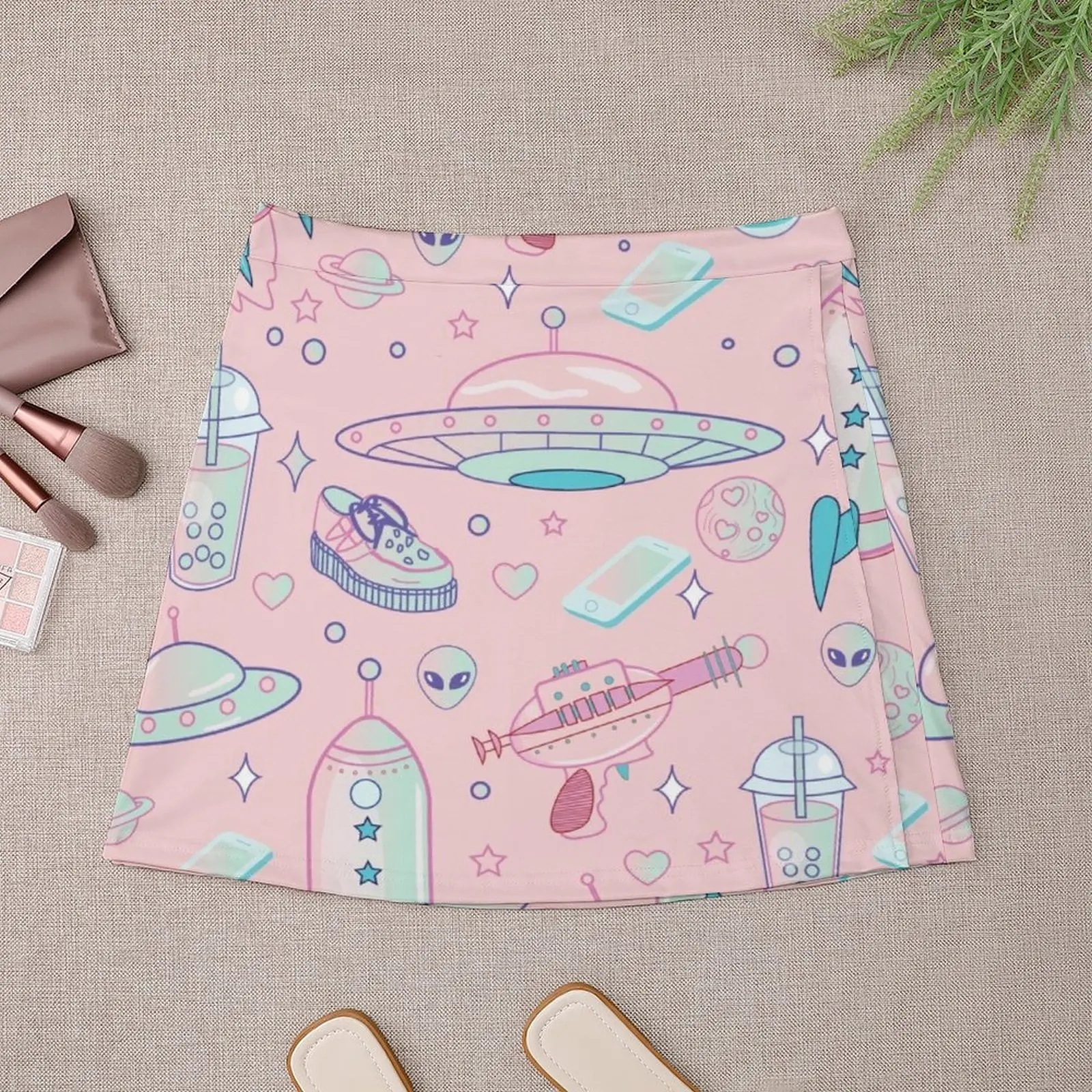 Galaxy Babe Pattern Mini Skirt skirt skirt midi for women