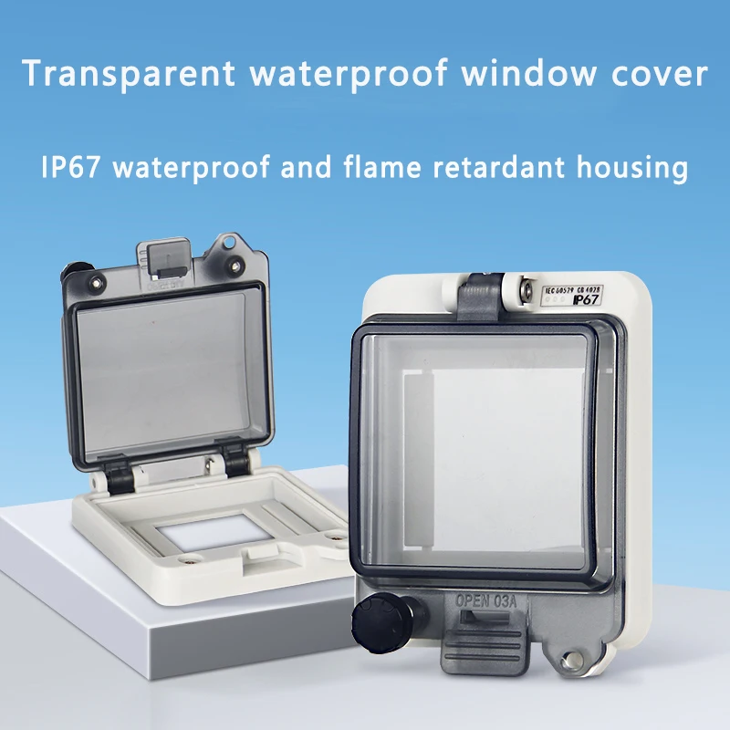 IP67 Transparent Protective Window Cover Distribution Box Window Hood Circuit Breaker Transparent Waterproof Box