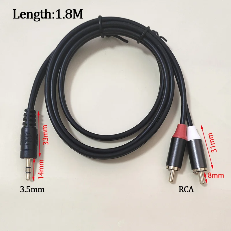 1PC 멀티 타입 오디오 케이블 및 어댑터 세트 기타 앰프 스피커 믹서용 3.5mm/6.35mm 1/4/RCA/Type-C 스테레오 스플리터 케이블