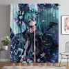 Modern Living Room Curtains for Camera Hatsune M-Miku Curtain Window Shades Halloween Decoration Home Interior Curtains 2 Pieces 1