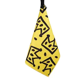 Elegant Crown Golf Towel - Large, Quick - Drying, Super Absorbent Waffle Fabric (Yellow crown towel)