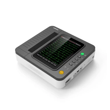 CONTEC E12 ECG Machine Electrocardiograph 10.1'' HD Touch LCD Display Portable 12 channel 12-lead ECG Cardiac Monitor +Printing