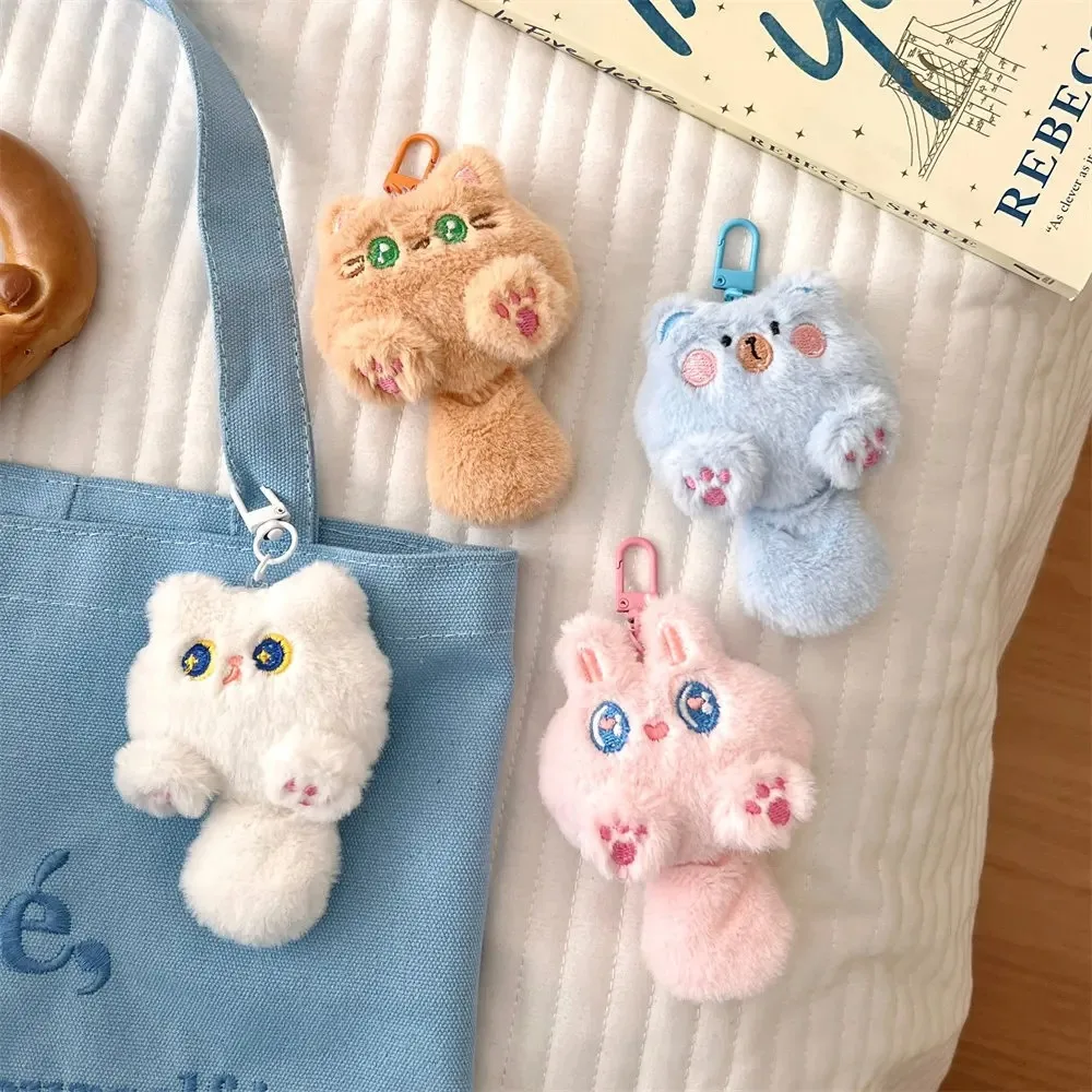 Niedlicher Plüsch-Cartoon-Katzen-Anhänger, Weiche Süße Mädchen-Rucksack-Dekoration, Puppen-Anhänger, Geschenk für Schüler