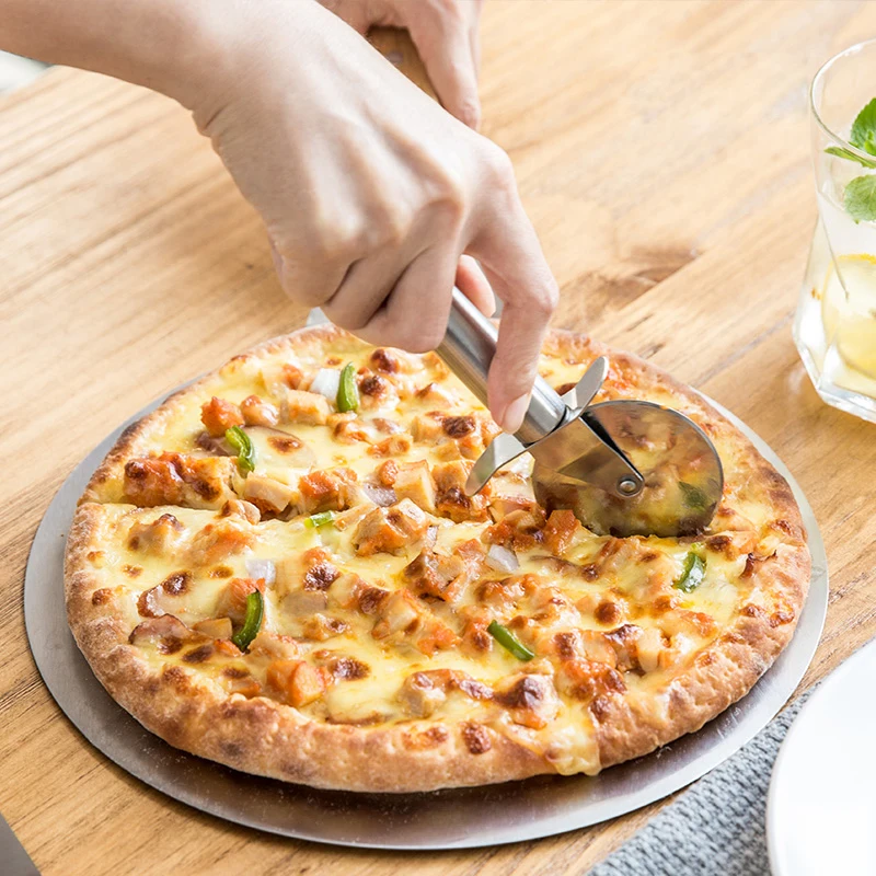 Stainless Steel Pizza Wheels Cutter Round Pizza divider & Knife Pastry Pasta Dough Kitchen Tools Baking Cutting Tools pizza cutter roller cutter pizza knife