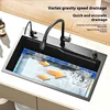 Kitchen Sink Stainless Steel Embossed Large single Slot Multifunctional Household Vegetable Dishwashing Sinks Undermount Basin 2