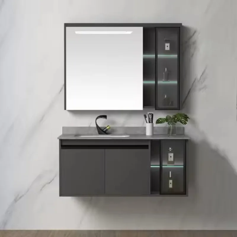 

100CM Contemporary Bathroom Wall Cabinet Antique Cabinets And Wash Basin Bath Room 30 Inch Floating Vanity