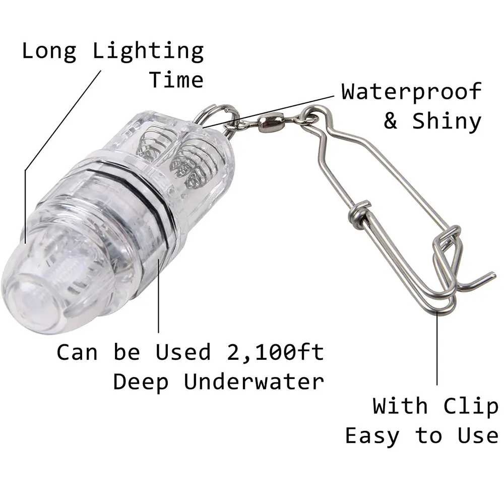 7 Color Mini LED Deep Drop Underwater Fishing Trap Bait Squid Fish Lure  Light Fish Attraction Flashing Lamp - AliExpress