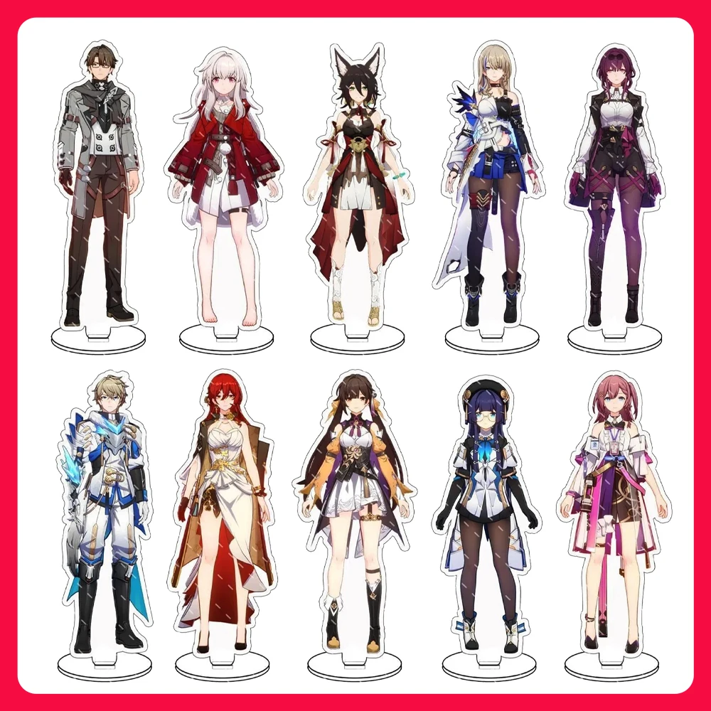 

Hot Game Honkai Star Rail Figures March 7th Dan Heng Cosplay Acrylic Big Stand Model Plate Desk Decor Standing Sign Teens Toys