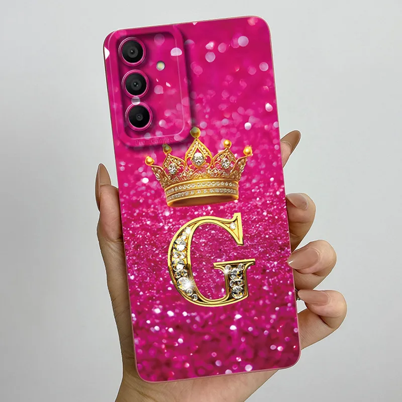 Fashionable Initial Letter Couples Phone Case - Soft Silicone TPU Lens Protector