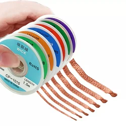 1mm-2.5mm-4mm 1.5m 3m Desoldering Braid Solder Remover Wick Wire Welding Tin Sucker Cable Lead Cord Flux Repair Tool