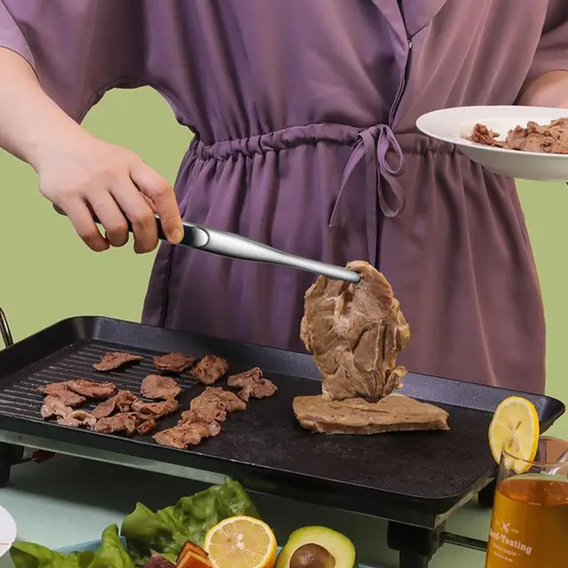 Konyhai Fogók Rozsdamentes Acél Élelmiszer-Klip Nem Csúszás Tálaló Bbq Hús Saláta Kenyér Kiegészítők Főzőedények - Image 4