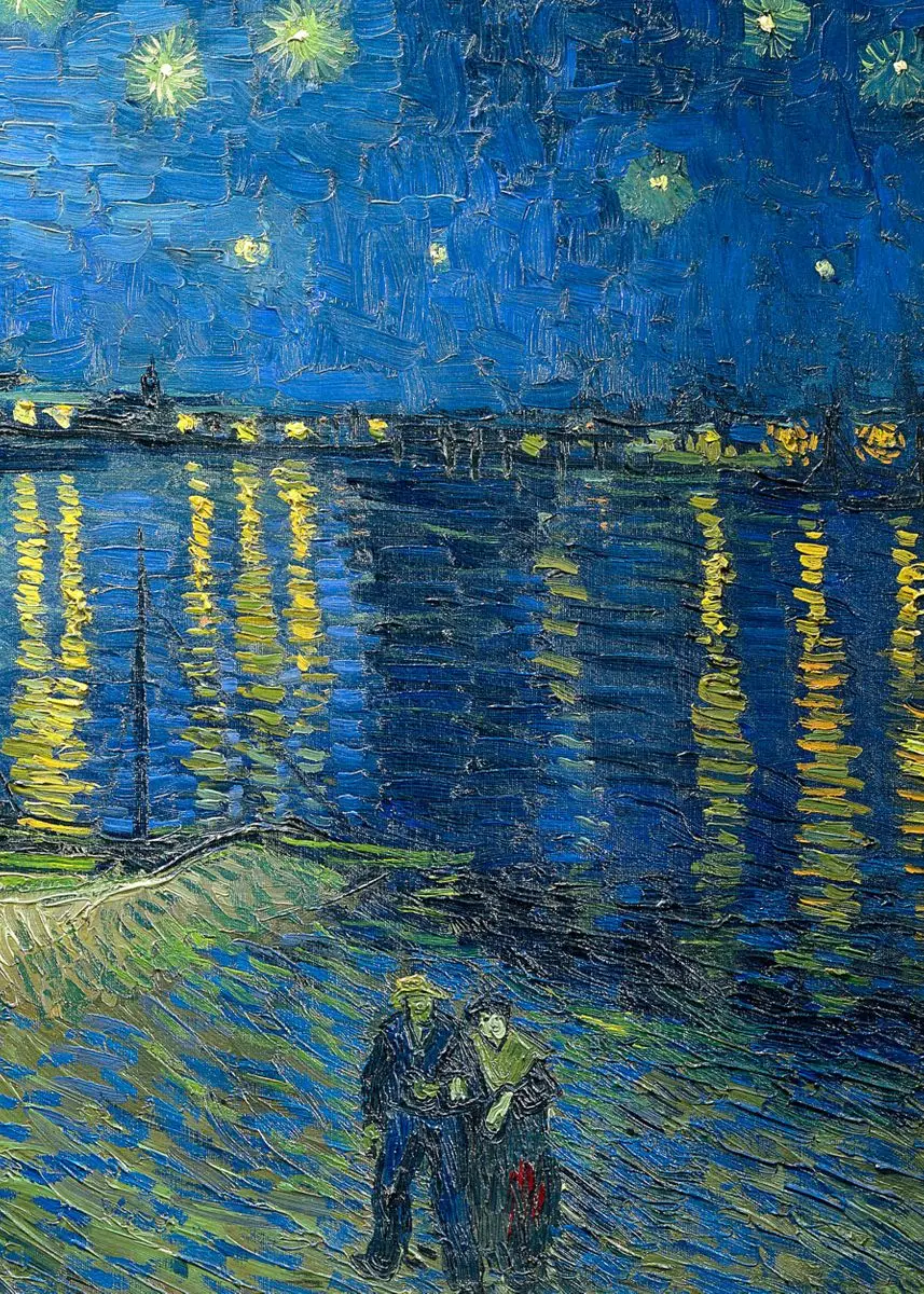 Van Gogh Canvas Art Print – Starry Sky & Irises Wall Decor Gift