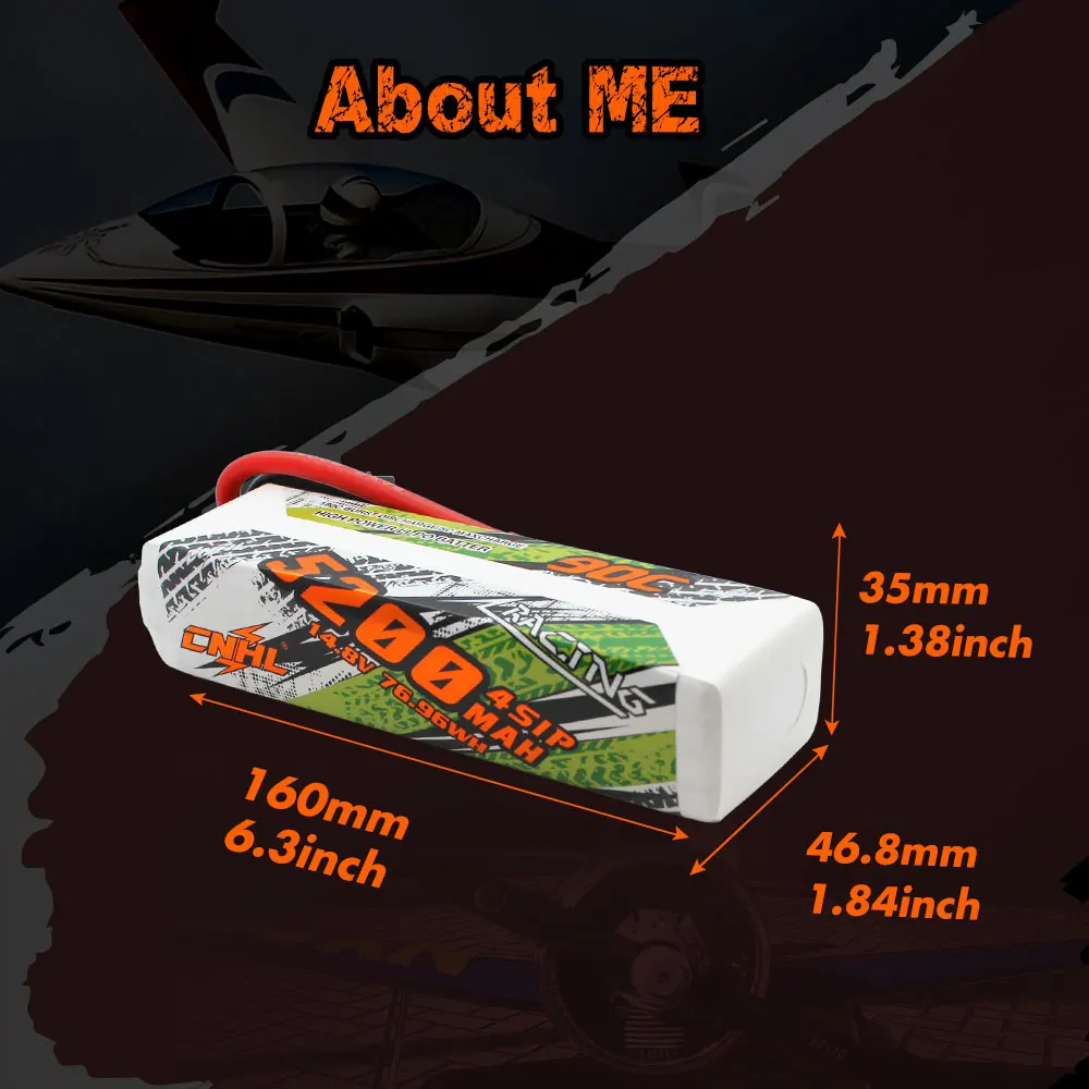 CNHL RC Lipo Battery 4S 14.8V 5200mAh 6200mAh 9500mAh Battery With EC5 QS8 8mm Bullet For RC Car Truck Tank Buggy Boat Airplane 3