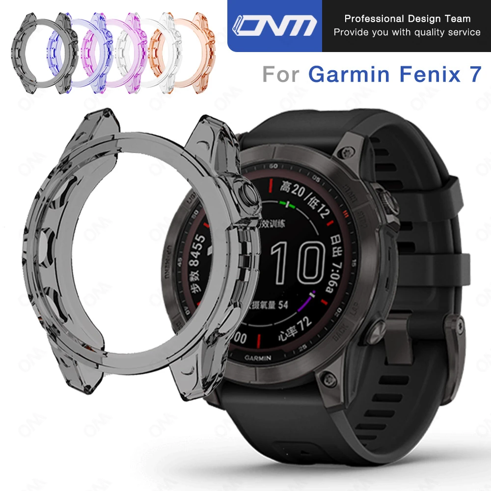 Transparent Soft Case for Garmin Fenix 7 / 7S / 7X Protective Bumper Cover for Fenix 7 Smart Sport Watch Protector Accessories