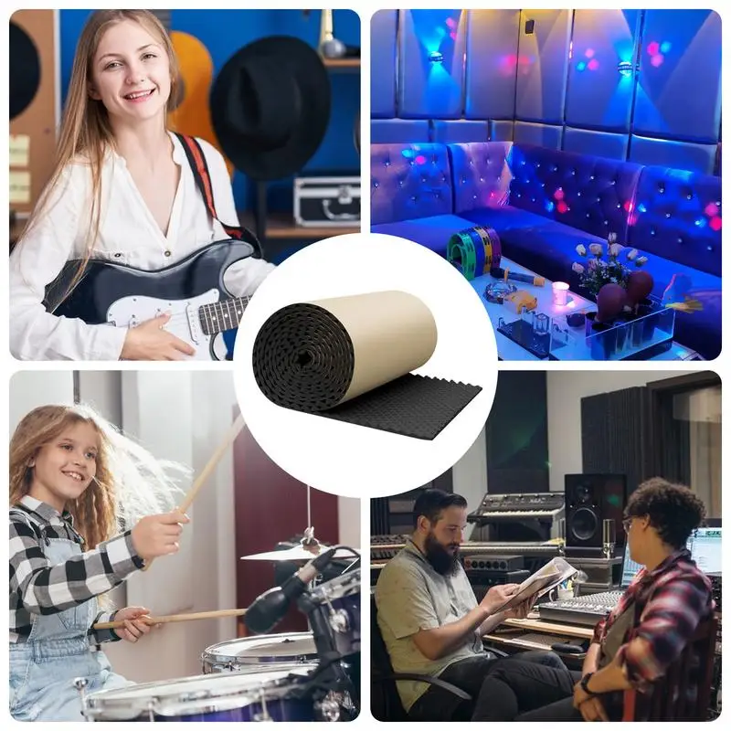 1x0.5M Sponge Studio Monitor Speaker Acoustic Isolation Foam Soundproof Isolator Pads Car Studio High Density