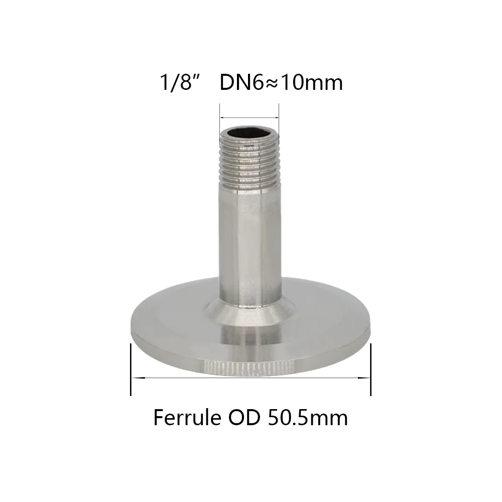 1/4&ldquo; 3/8&rdquo; 1/2&ldquo; Male Threaded to Tri Clamp Ferrule 304 Sanitary Stainless Steel Pipe Fitting YQBS