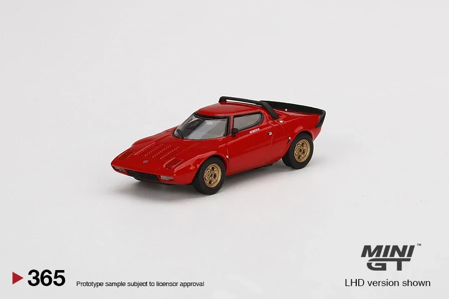 

MINIGT 1:64 Lancia Stratos HF Stradale Rosso Arancio MGT00365-L LHD Car Diecast Vehicle Model Toy