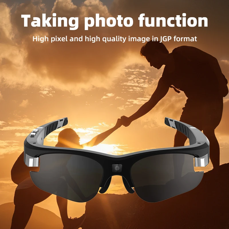 Outdoor FPV Camera Sunglasses Action Smart Glasses 1080P POV Mini for Vlogging Sport Eyewear FHD Video Sports Cycling Eyeglasses
