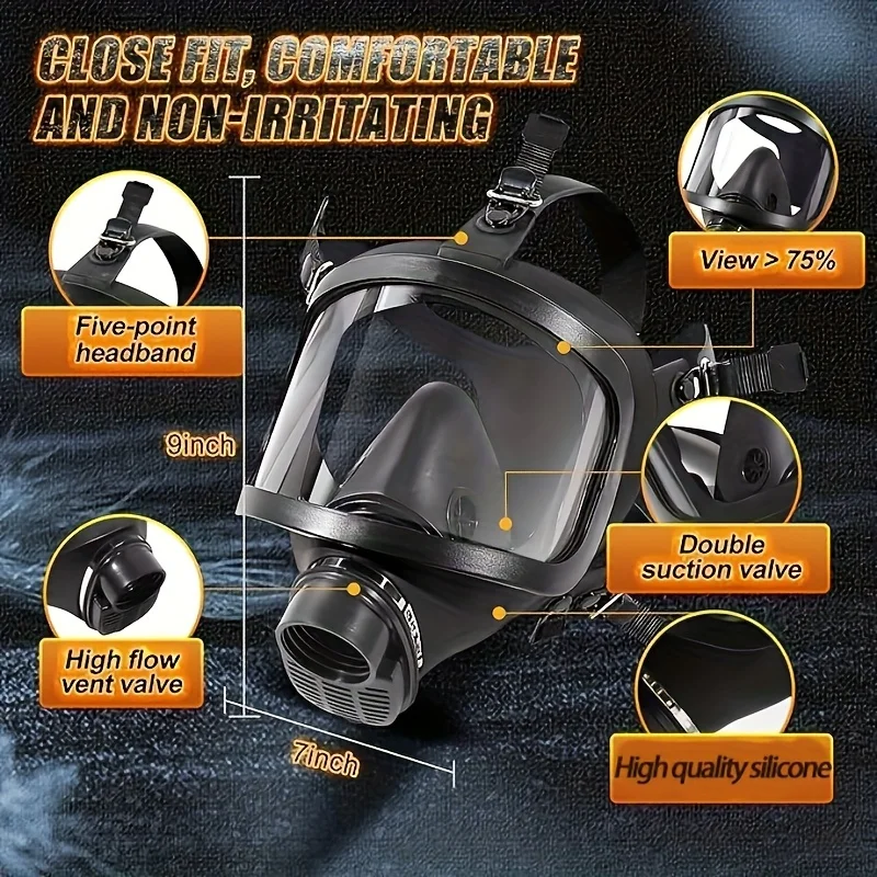 ガスマスク フィルター付き MFJ08ガスマスク用レンズ クリア 透明 GasMask 外付けリング付