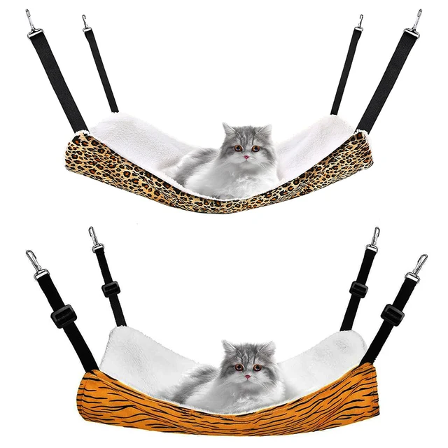 Pet winter cage hammock cat hammock double-sided available soft flannel fabric suitable for cats and rabbits Pet winter cage hammock cat hammock double-sided available soft flannel fabric suitable for cats and rabbits