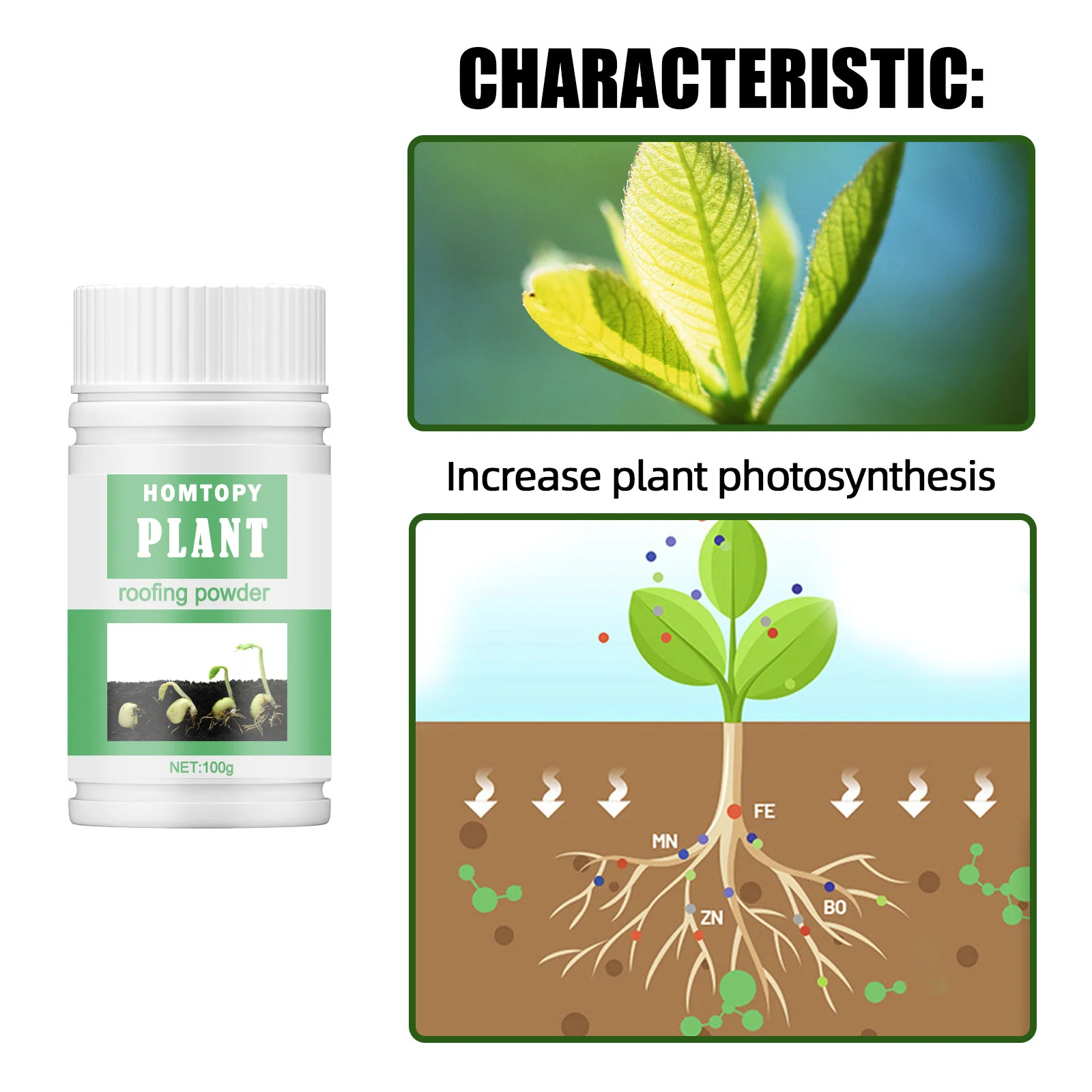 Plant Fertilizing Concentrate Plant Root Stimulator Organic Fertilizer 100g Fast Rooting Powder Rooting Hormones Powder Improve Flowering Cutting Survival Rate Plants Grow Cut Dip Fertilizer