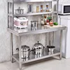 Stainless Steel Workbench Kitchen Cabinets Countertops Storage Racks Hotel Kitchen Console Load Tables Modern Kitchen Furniture 3