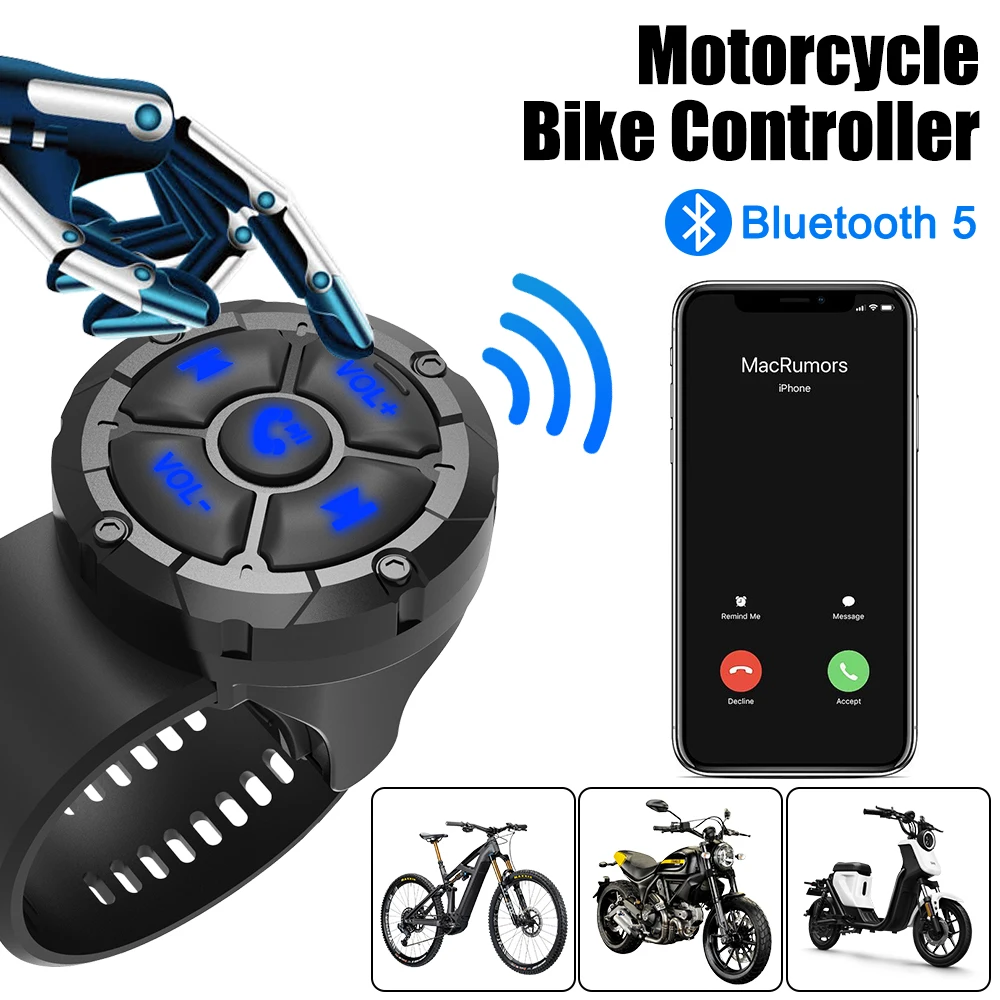 

Wireless Bluetooth 5.3 Media Controller Remote Button Car Accessories Portable Steering Wheel Remote Control