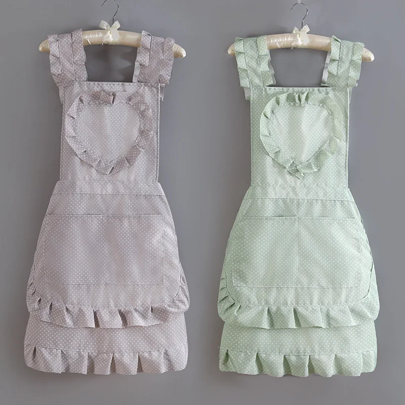 

1Pcs Cute Korean Style Apron Female Nail Shop Kitchen Coffee Overalls Home Cooking Cleaning Sleeveless Apron