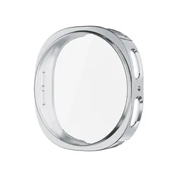 Premium Soft TPU Case and Screen Protector for Samsung Galaxy Watch - All-Around Protective Cover (Silver)
