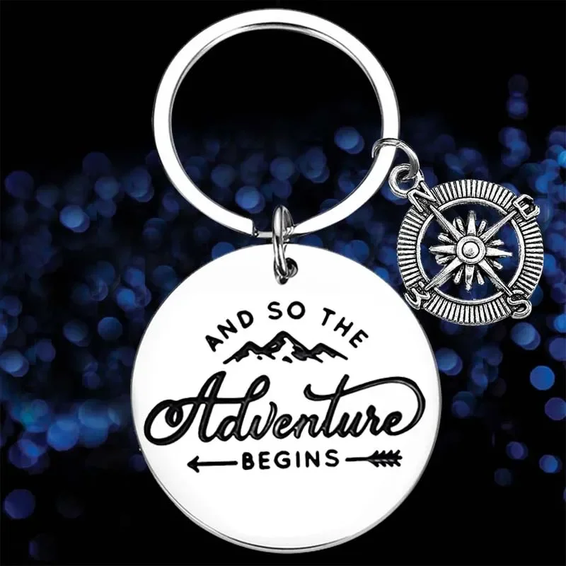

Cute 2023 Graduate Gifts Keychain And So The Adventure Begins Key Chain Pendant College Graduation Gifts