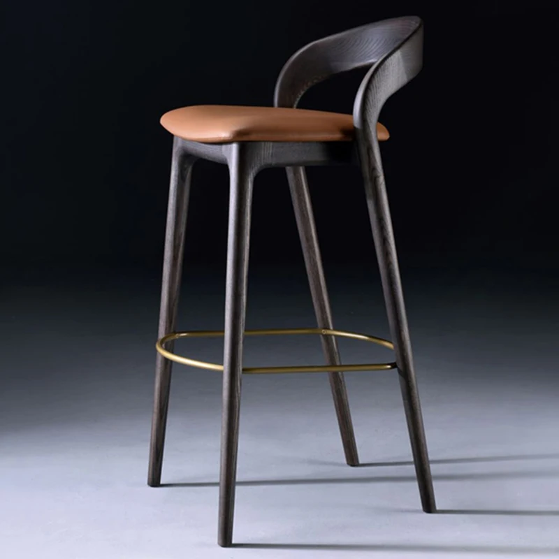 

Modern Commercial Bar Chairs Wood Kitchen Restaurant High Bar Chairs Accent Counter Design Taburete Alto Salon Furniture RN50BC