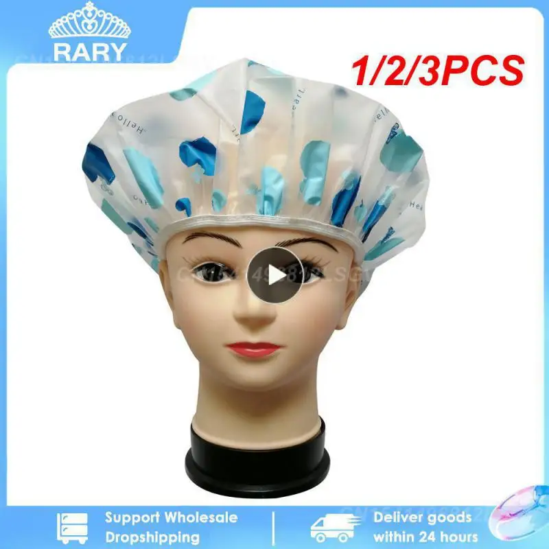 1/2/3 Pz Wasserdichter Badehut Verdickt Wasserdicht Und Oul Dampf Kappe Frauen Spazzolino Spa Friseursalon Liefert Dusch Haube Bad