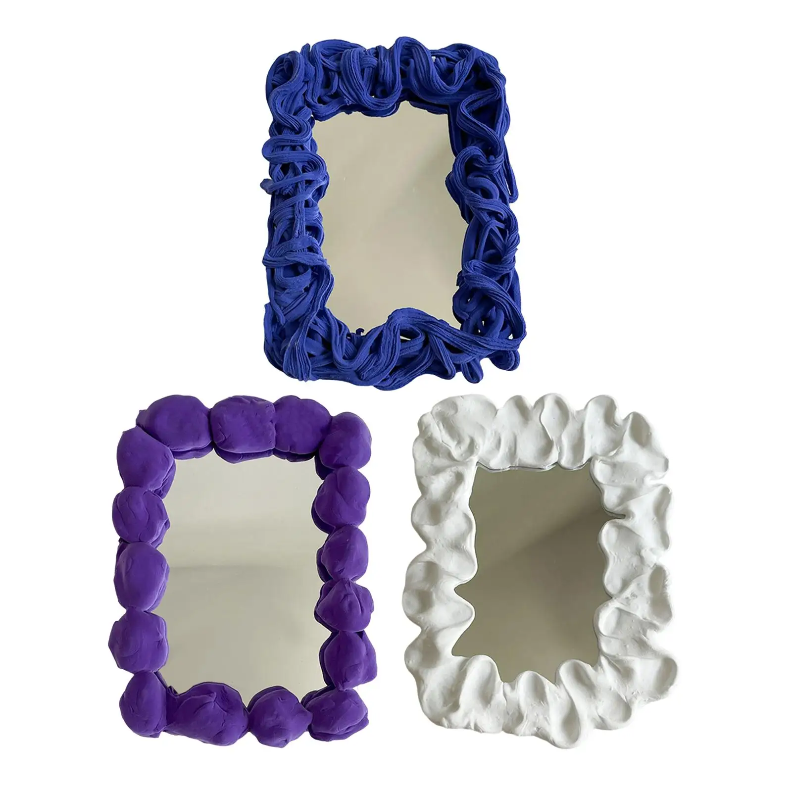 Makeup Mirror Magnifying Mirror Acrylic Mirrors Wall Mirrors DIY Irregular Clay Mirror Aesthetic Playroom Living Room Dining Room