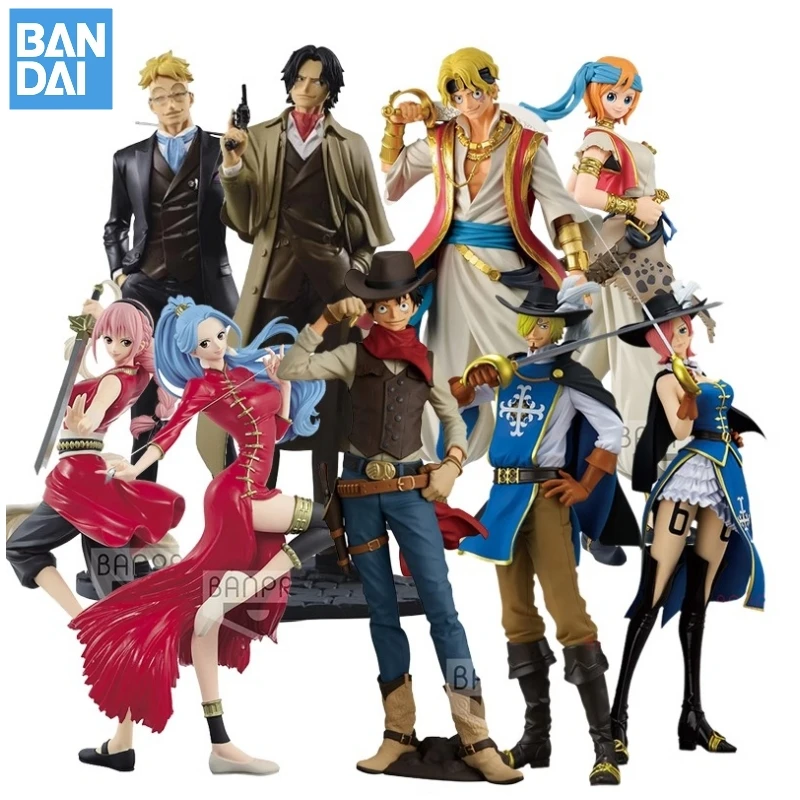 

Бандай баното, один кусок TCWJ Luffy Sanji Zoro Nami Sabo Ace Vivi Reiju Hancock Rebecca, набор моделей аниме, игрушки, рождественские подарки