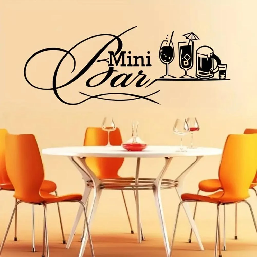 1 pc cocktail beer for bar beer restaurant Wall Sticker Self Adhesive Vinyl Waterproof Wall Art Decal For Living Room Kids Room