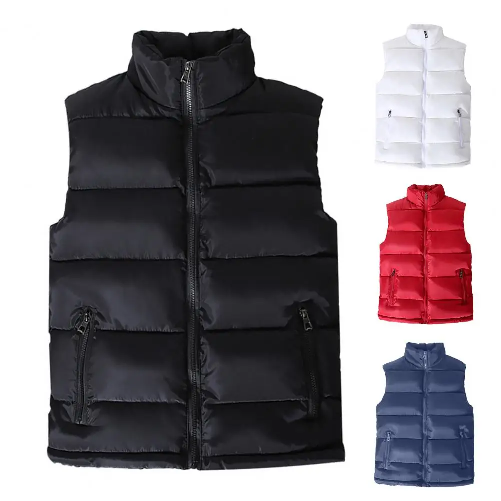 Description Picture 5 of itemStylish Sleeveless Jacket Breathable Men Waistcoat Solid  Color Windproof Warm Waistcoat  Zipper