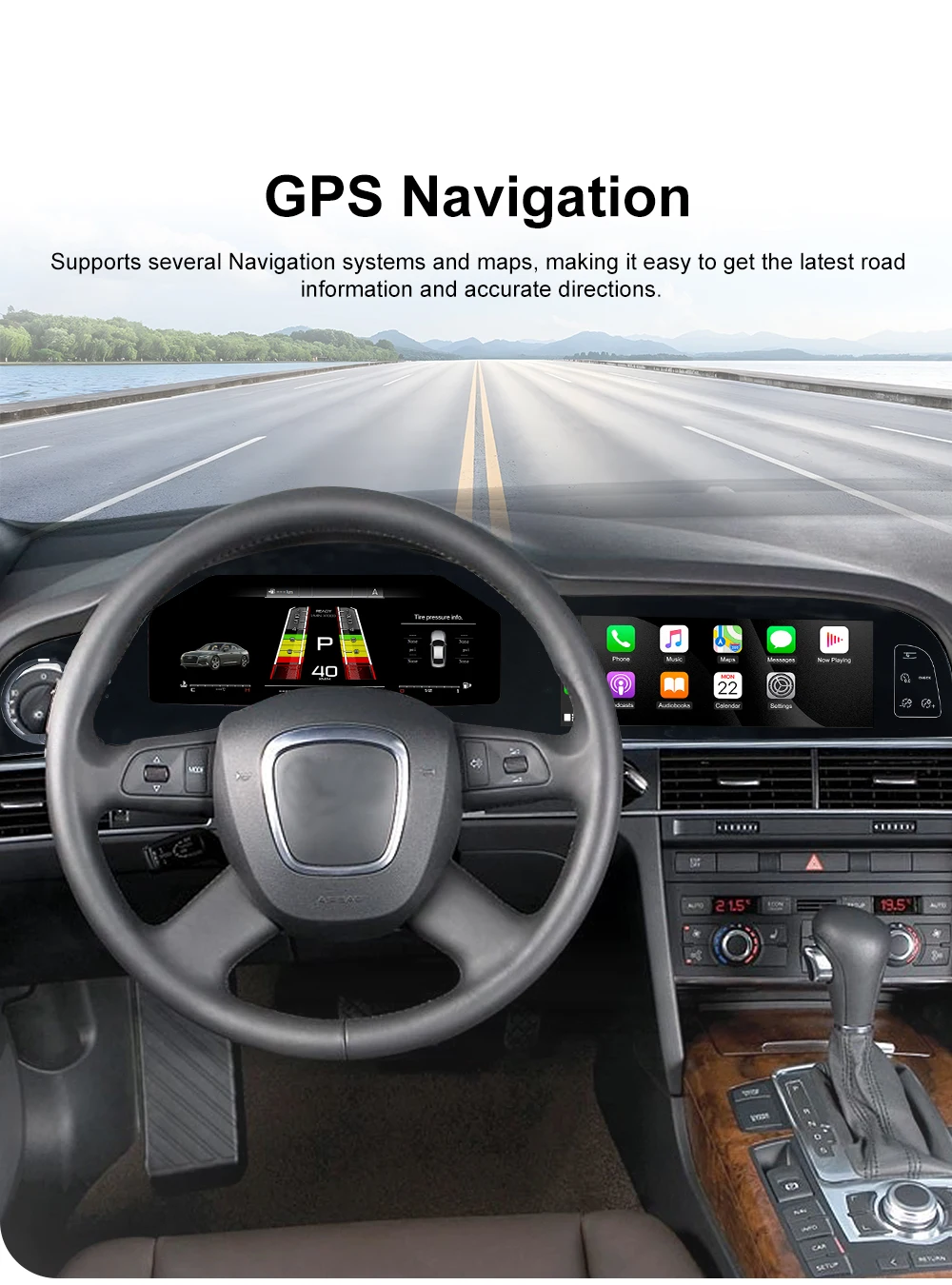 Digital Instrument Cluster For Audi A6 A6L C6 4F 2005-2012 Speedometer Android r