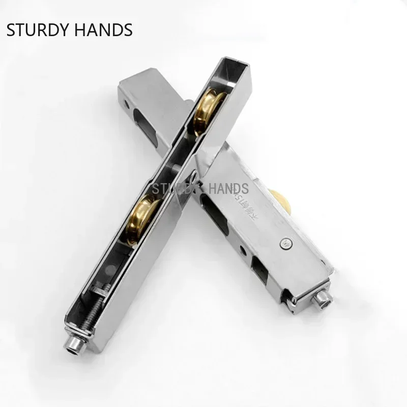 2pcs Sliding Door Roller Pulley Wheel Heavy Mute Stainless Steel Copper Wheel Roller Panning Cupboard Door Caster Home Hardware
