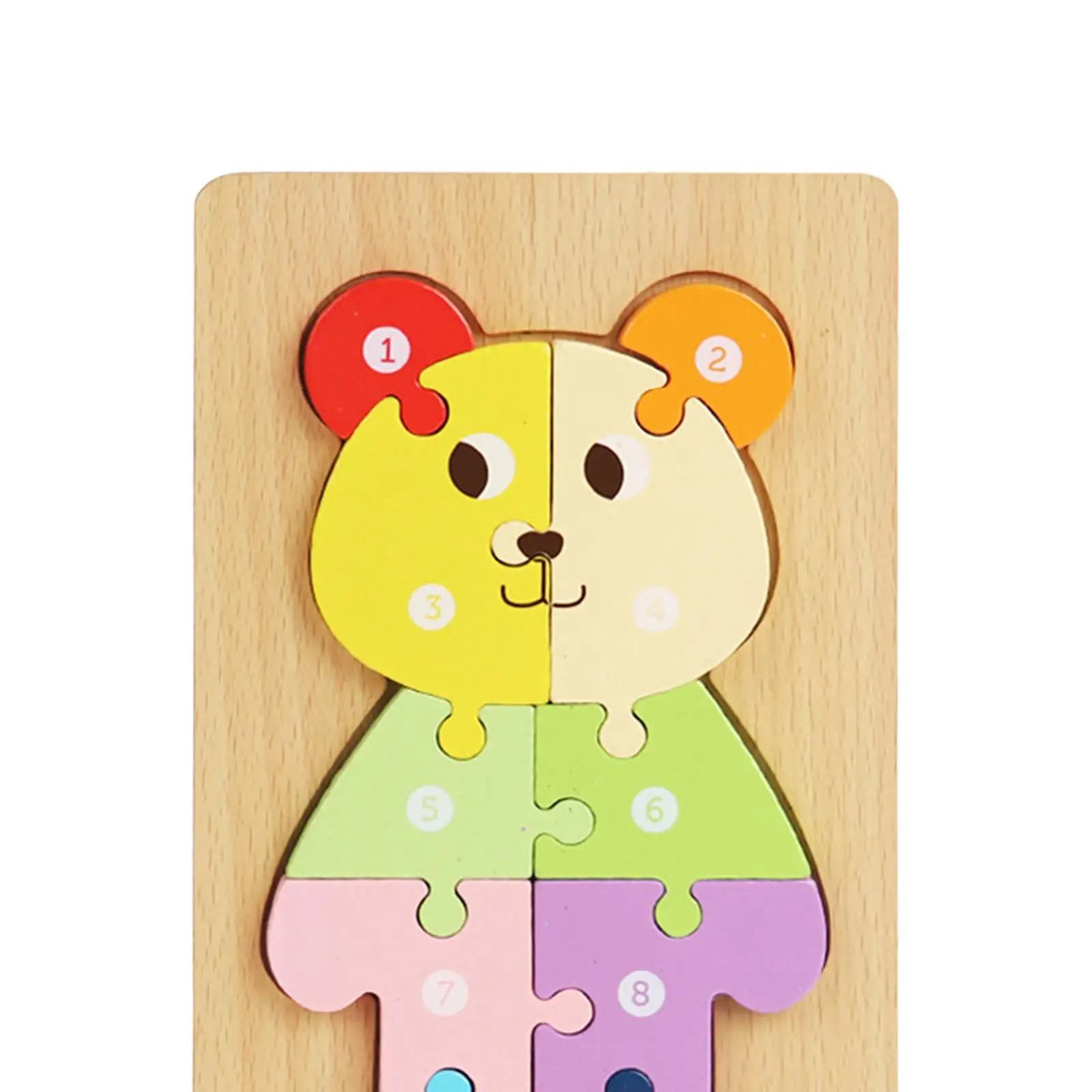 Jigsaw Wooden Puzzle, Travel Toy, Educational Early Development for Kids 1 2 3 4 5 6