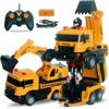 Rc Car Remote Control Fire Truck Deformation City Vehicle Robot Model Engineering Excavator Car Educational Boy Kids Toys 1
