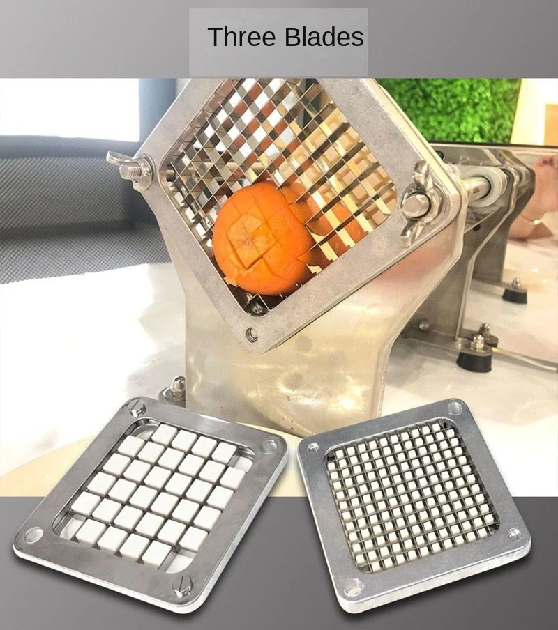 Description Picture 5 of item7/9/13mm Commercial Fries Cutter Electric Potato Cutters Stainless Steel French Fries Cutter Chip Carrot Slicer Kitchen Gadgets