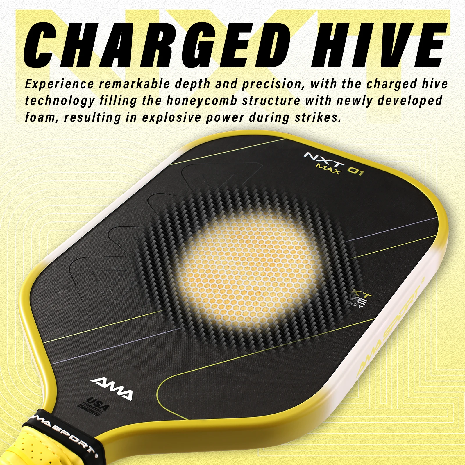 ピックルボール　パドル　ama sport NXT II フォームコア構造 ピックルボール パドル ama sport NXT II フォームコア構造