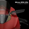 New Motorcycle For Ducati Panigale V2 2020-2023 PANIGALE V4 2019-2022 Rearview Mirrors with LED Rotating Adjustable Wing Mirrors 3