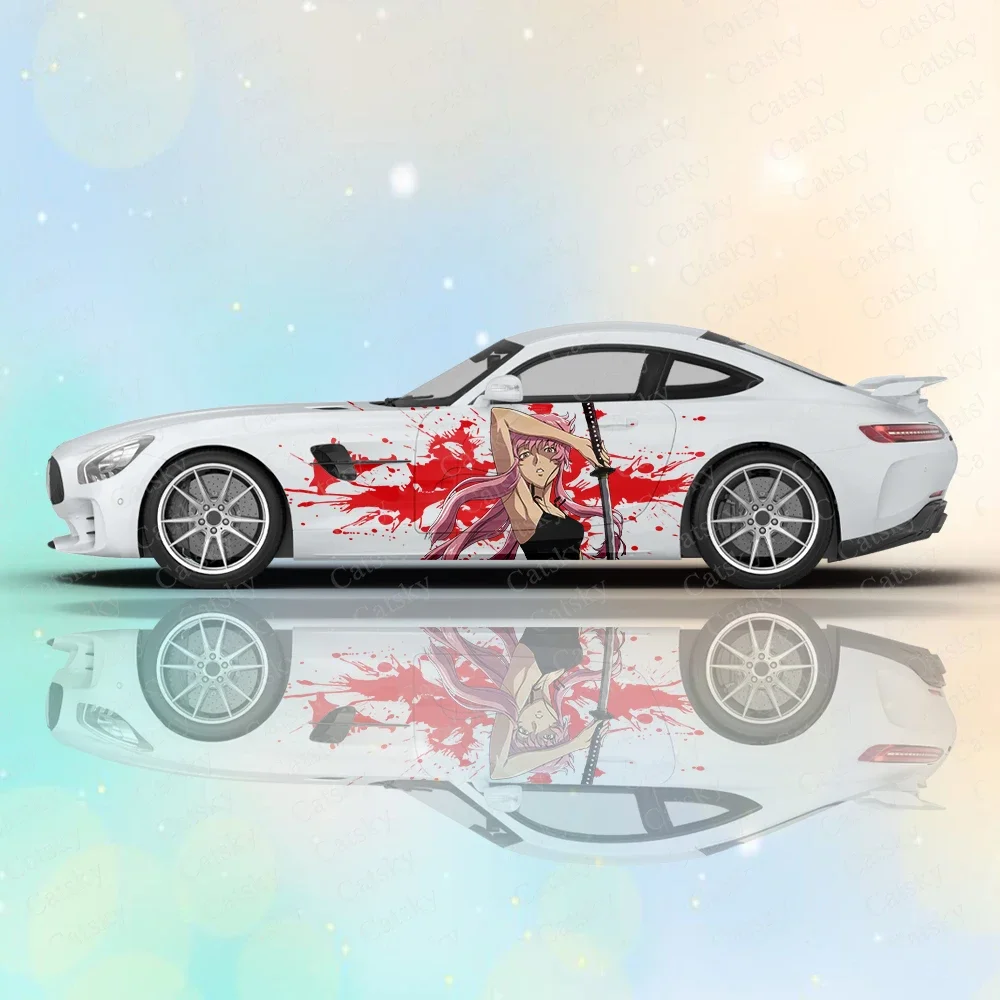 

Yuno Gasai Anime Future Diary 2pcs Car Sticker for Universal Car Decal Car Sticker Univers Car Stickers Car Side Body Decal