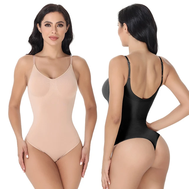 Shaperwear tanga bodysuit para mulher barriga controle sem costura