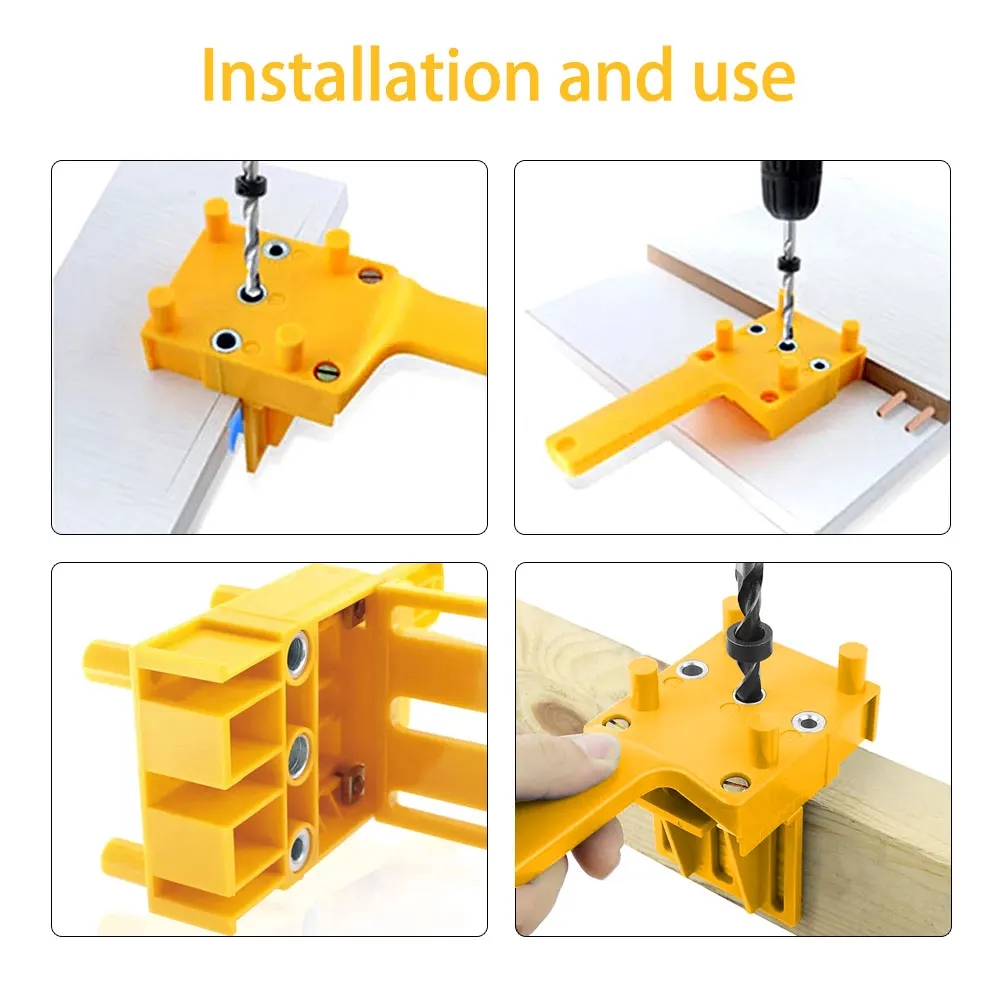 Tootise Woodworking Pocket Hole Jig Drill Guide Dowel Drilling Doweling Hole Saw Locator Drill for Carpenteror Wood 2023