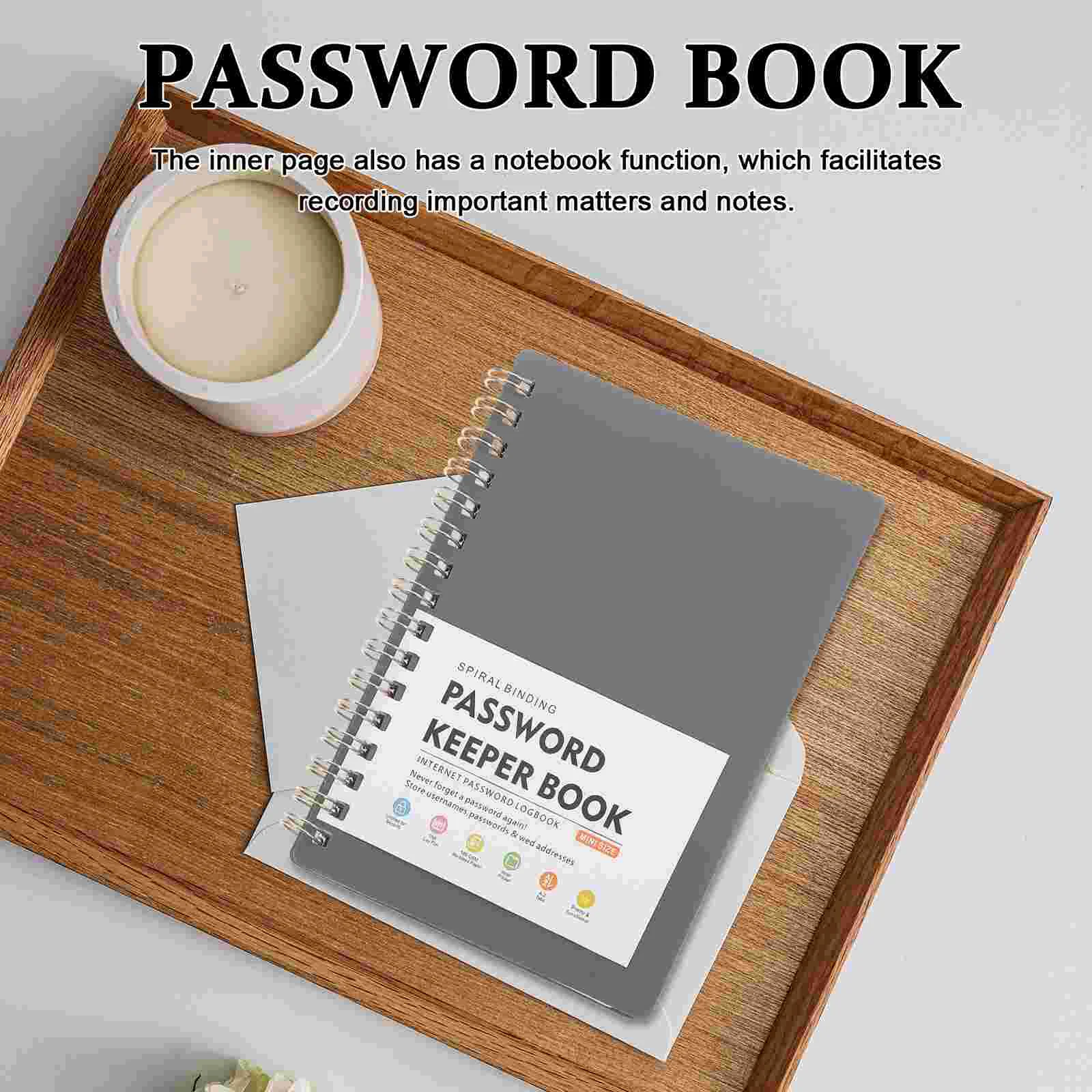 Password Book Things to Do Notepad for Log Management Letter Portable Notebook Pp Small Convenient Address