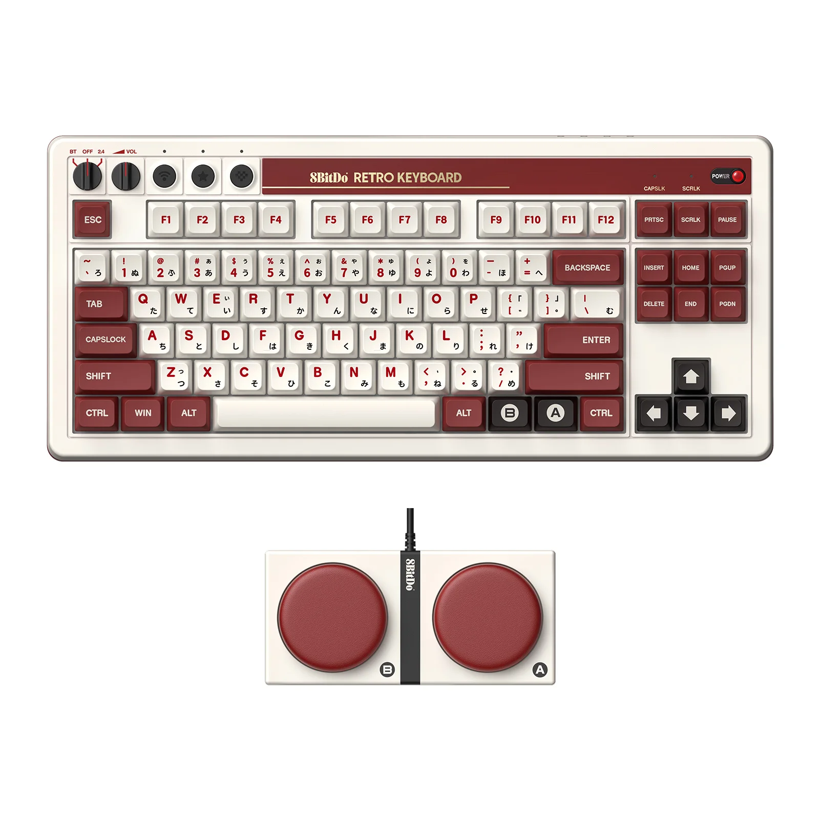 8BitDo Retro Mechanical Keyboard C64 Edition，Bluetooth, 2.4