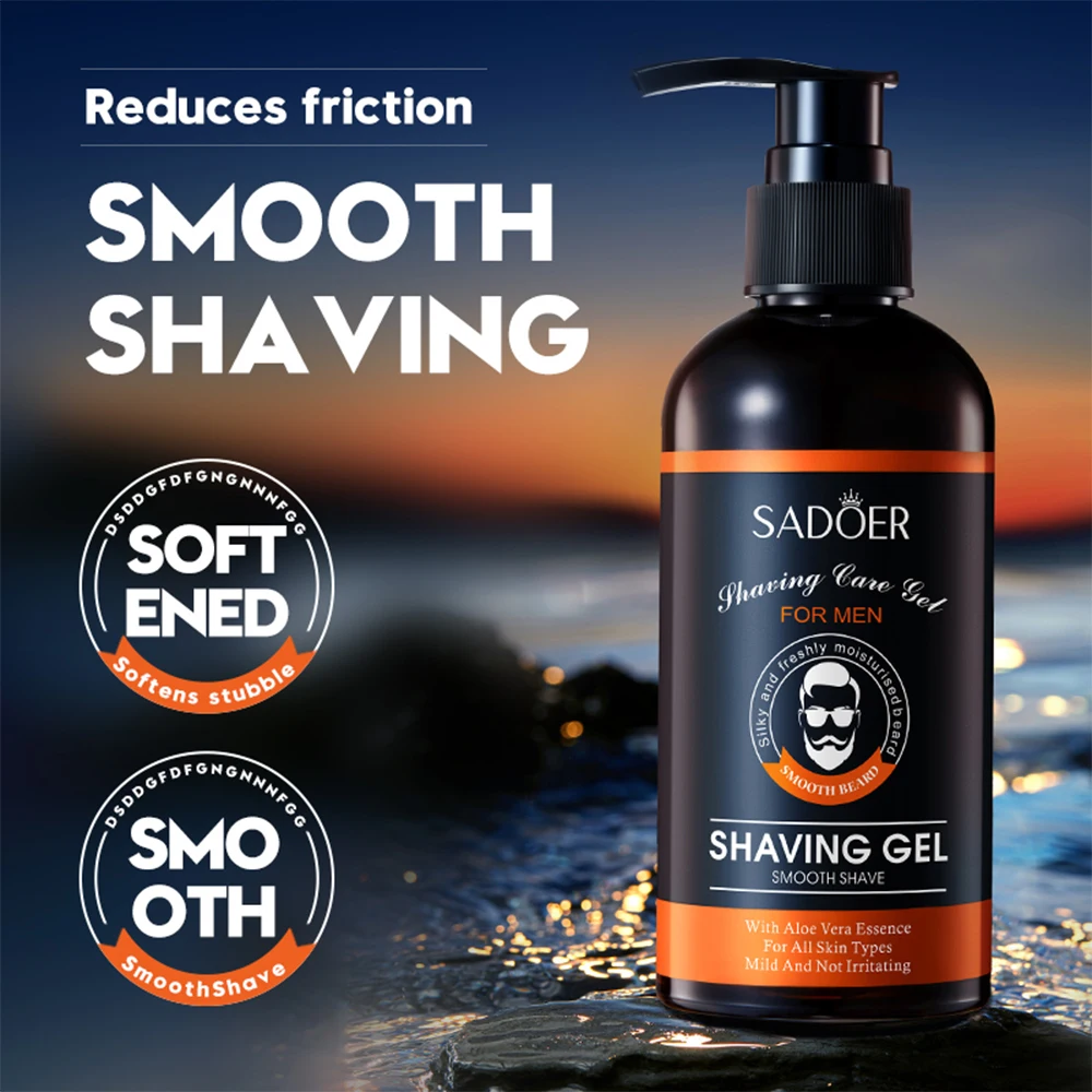 Shaving Gel Shaving Smooth Softening Beard Roots Cleanses Moisturizes Cream Protecting Shaver Head Beard Oil